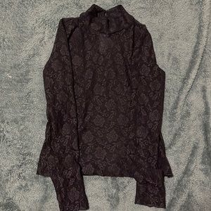 urban outfitters sheer lace mock neck top